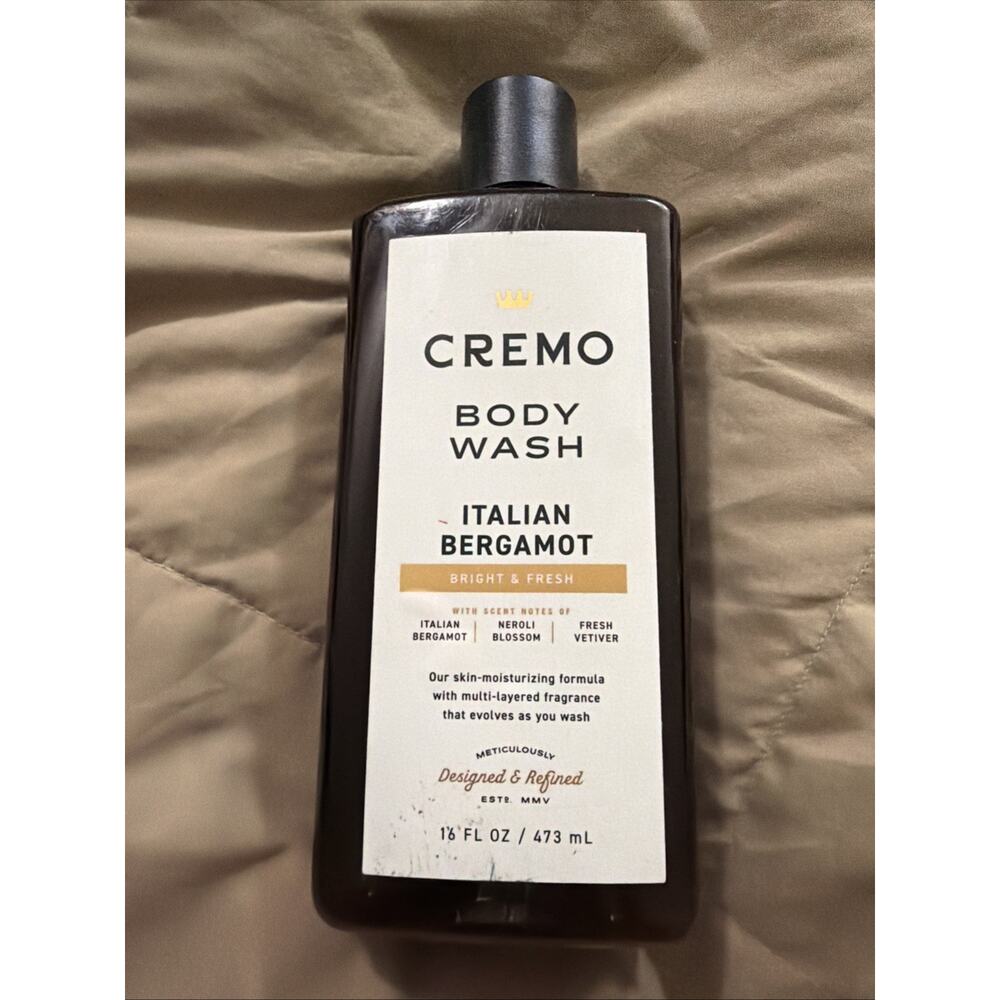 Cremo Rich-Lathering Italian Bergamot Body Wash for Men, 16 fl oz